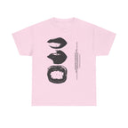 Graphic Lip Print T‑Shirt — Monochrome Pop Art Mouths Tee
