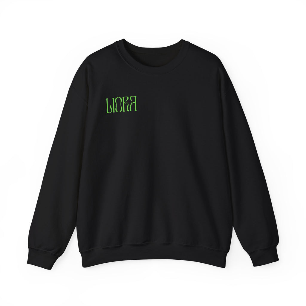 Retro Vaporwave Crewneck Sweatshirt — "LIORA" Graphic Back Print
