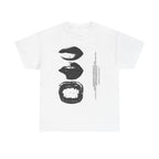 Graphic Lip Print T‑Shirt — Monochrome Pop Art Mouths Tee