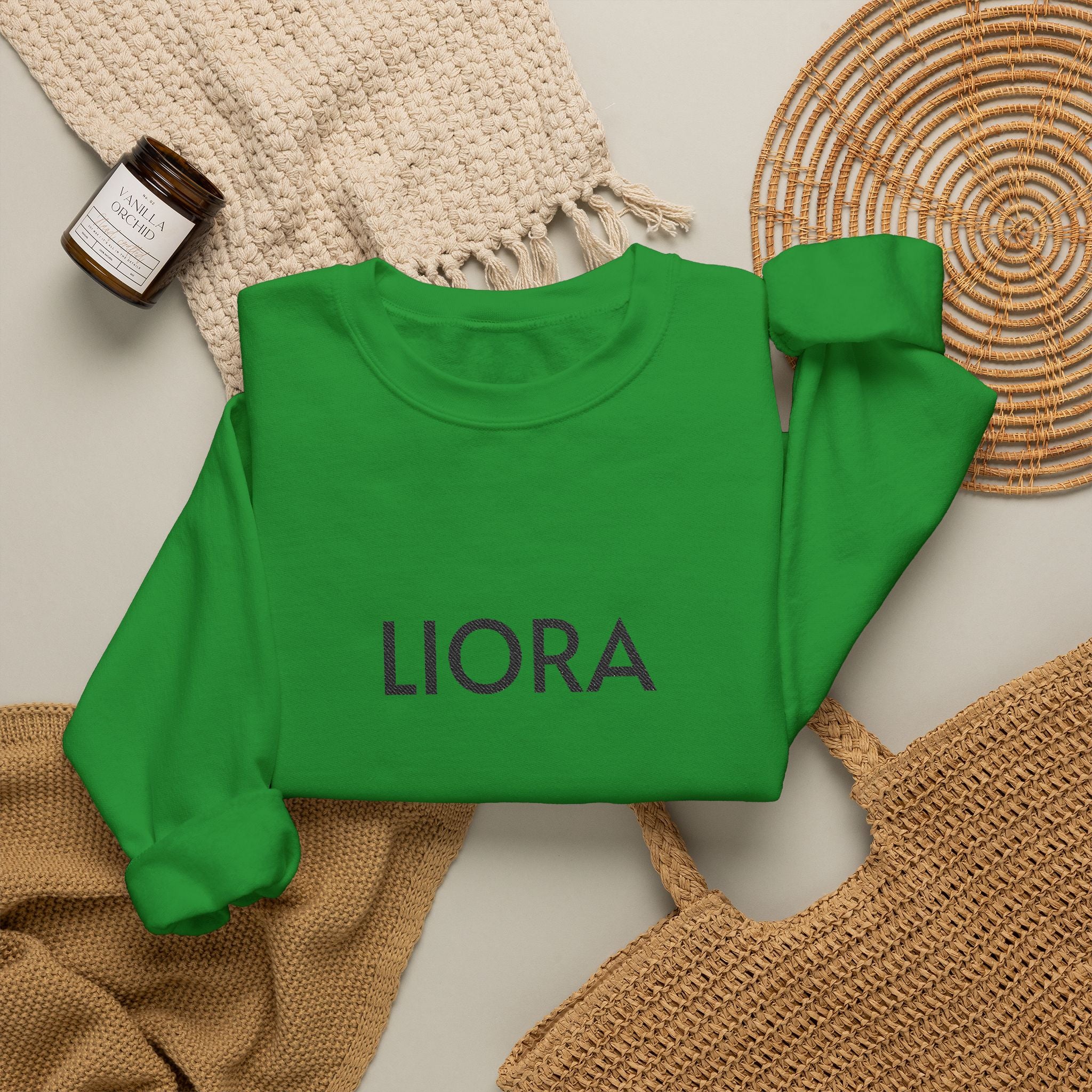 LIORA embroidered name Crewneck Sweatshirt