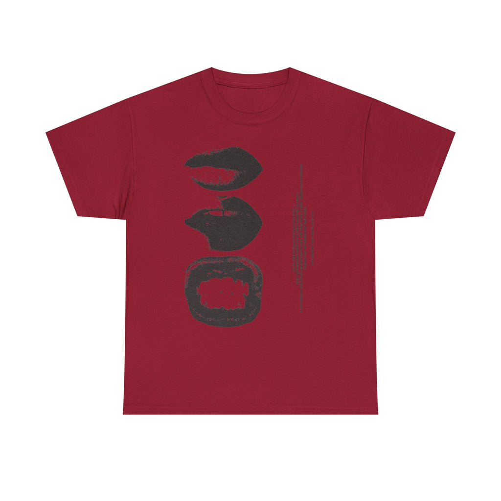 Graphic Lip Print T‑Shirt — Monochrome Pop Art Mouths Tee