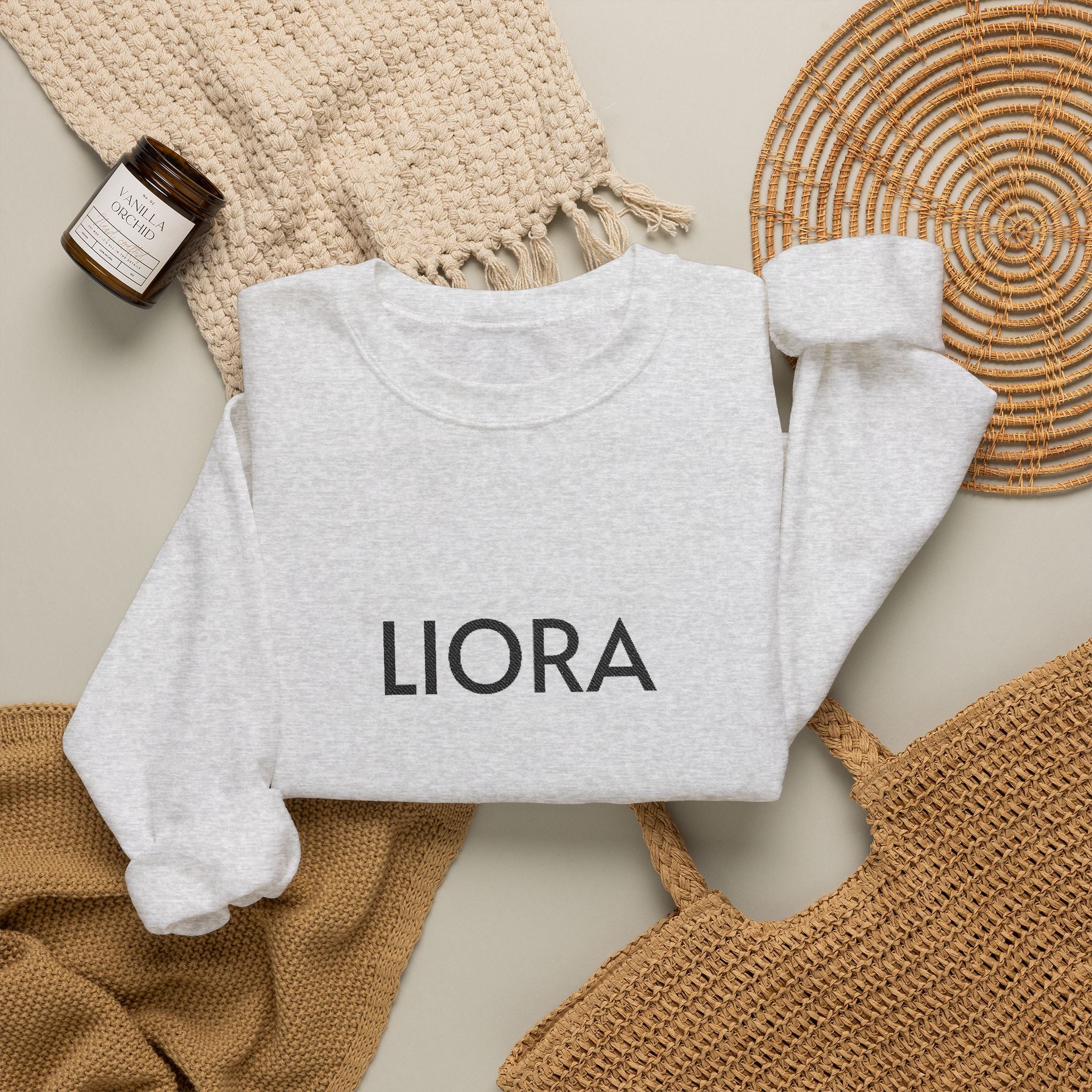 LIORA embroidered name Crewneck Sweatshirt