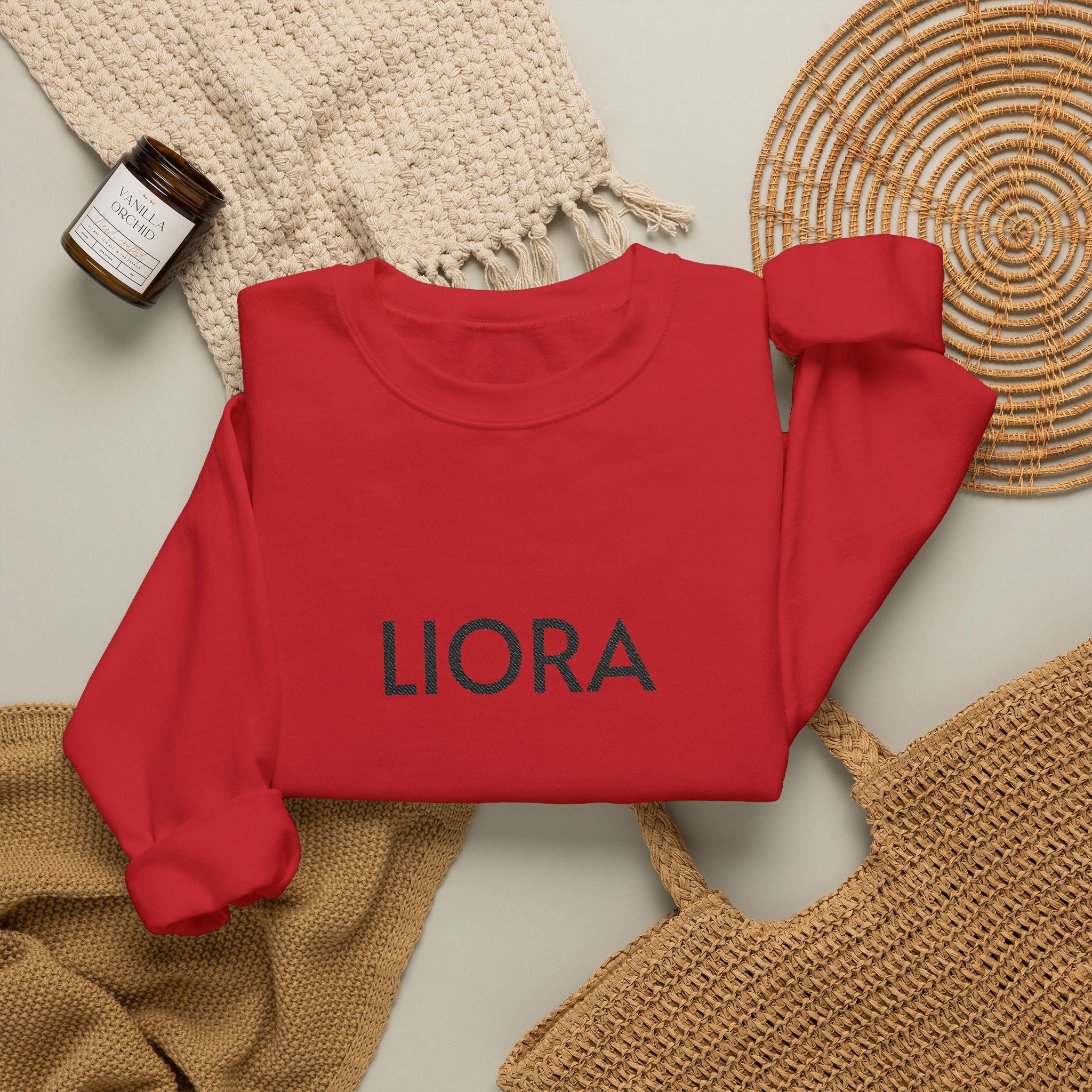 LIORA embroidered name Crewneck Sweatshirt