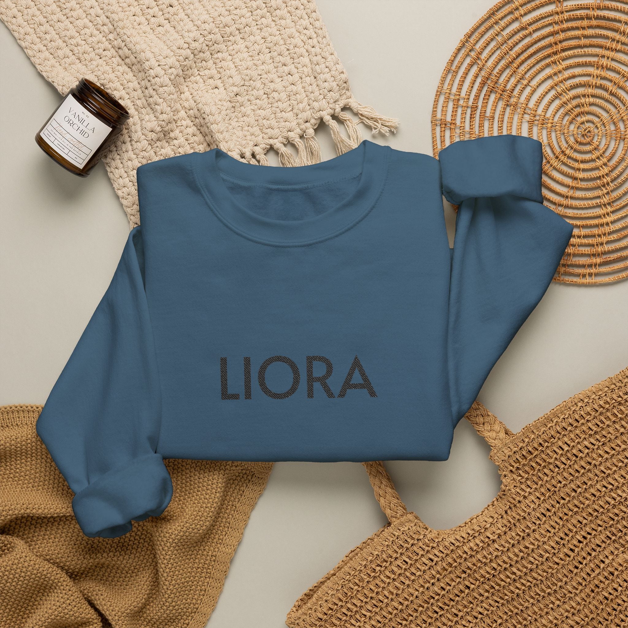 LIORA embroidered name Crewneck Sweatshirt