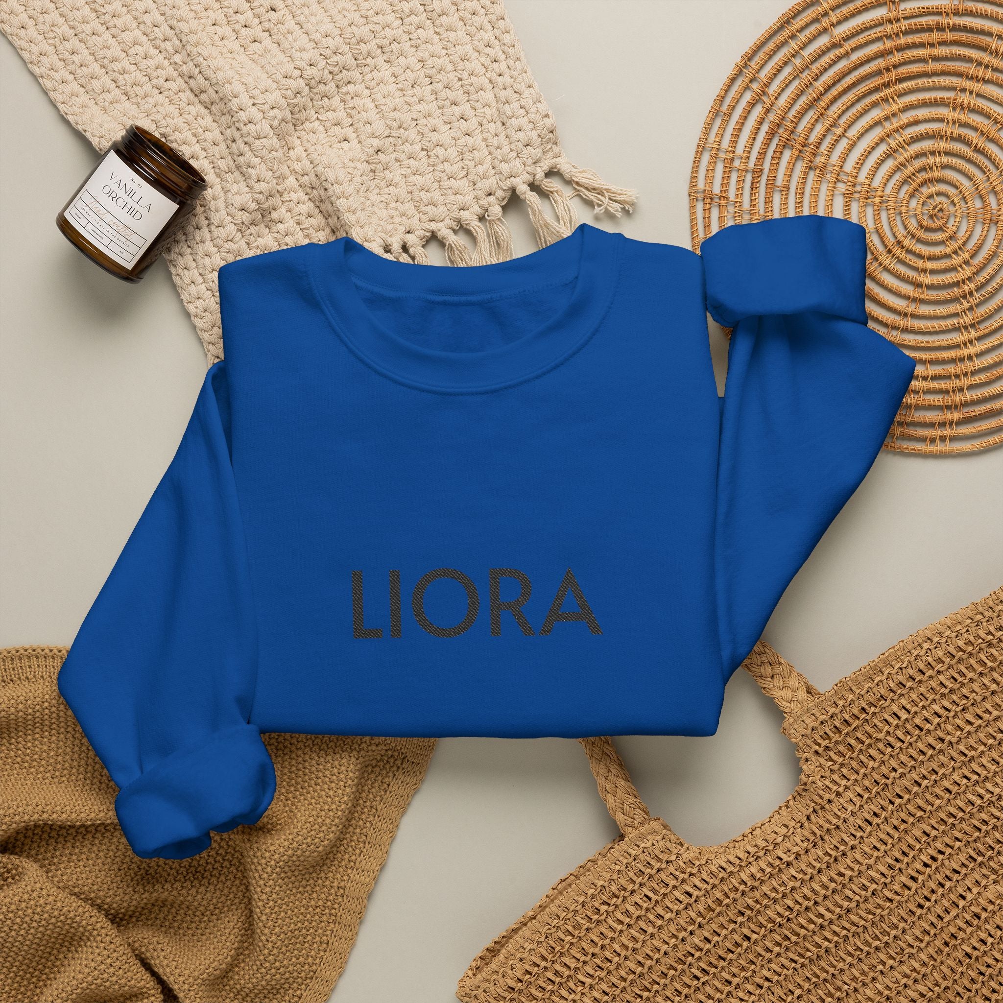LIORA embroidered name Crewneck Sweatshirt