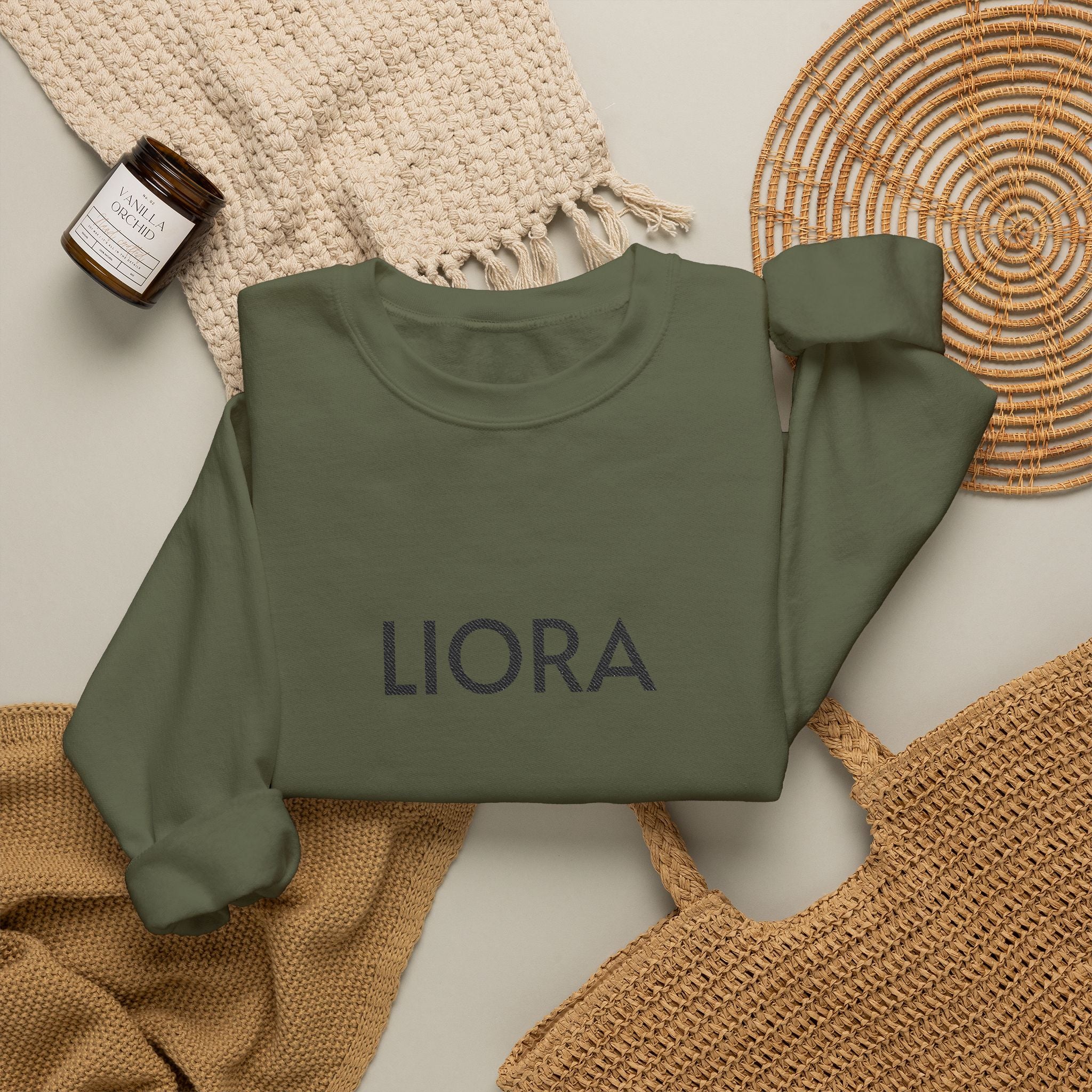 LIORA embroidered name Crewneck Sweatshirt