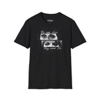 T-Shirt — Vintage Eyes Collage Graphic Tee ("the eyes chico, they never lie")