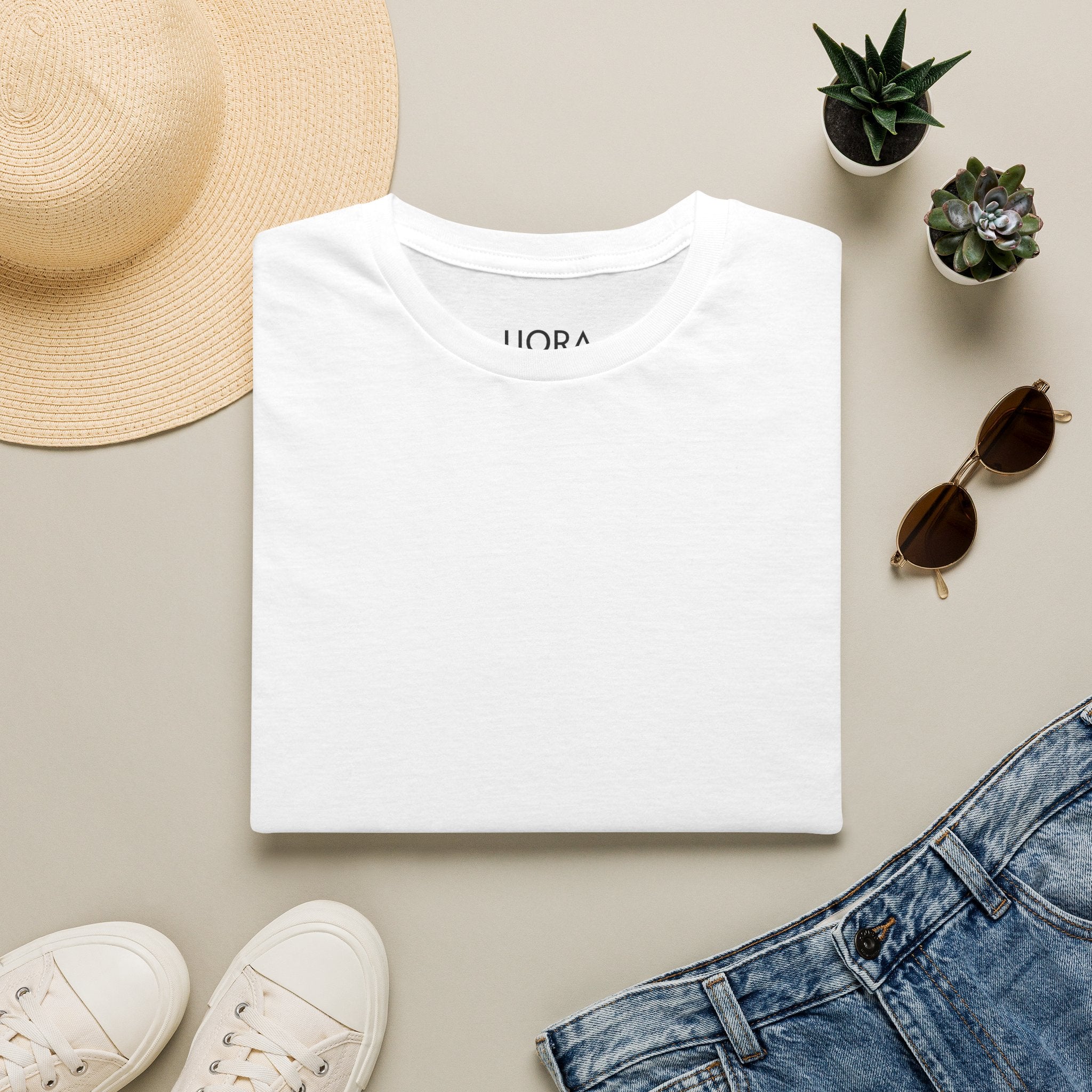 Blank White Tee T-Shirt | Plain Crewneck Shirt for Custom Printing