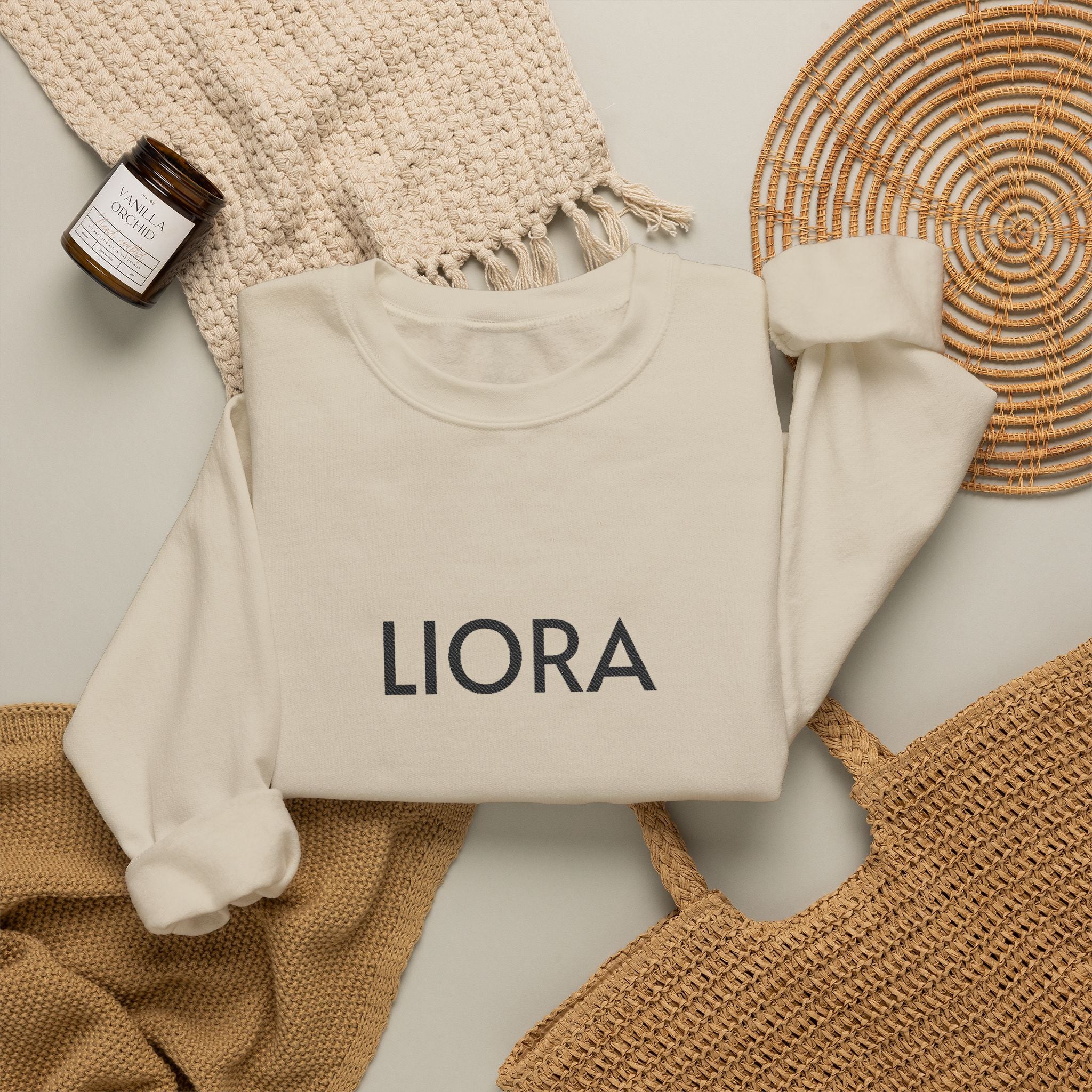 LIORA embroidered name Crewneck Sweatshirt
